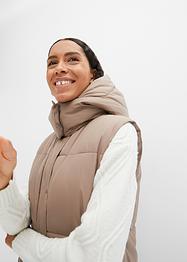 Gilet trapuntato imbottito in poliestere riciclato con cappuccio staccabile, bpc bonprix collection