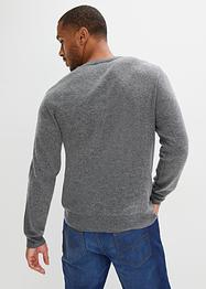 Maglione in lana Premium con Good Cashmere Standard® e scollo a V, bpc selection premium