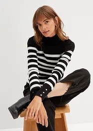 Maglione a collo alto in misto viscosa, bonprix