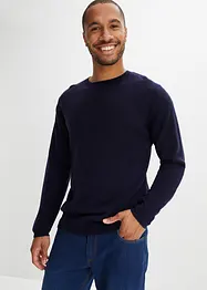 Maglione in lana Premium con Good Cashmere Standard®, scollo rotondo, bonprix