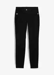 Pantaloni elasticizzati con elastico in vita e bottoni decorativi, bonprix