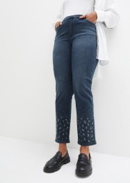 Jeans con elastico in vita e applicazioni, bpc selection