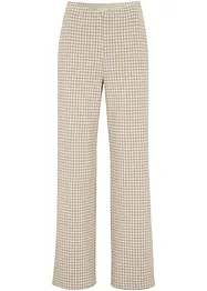 Pantaloni elasticizzati pied de poule, wide leg, bonprix