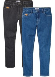 Jeans elasticizzati con cotone riciclato regular fit, straight (pacco da 2), John Baner JEANSWEAR