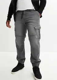 Jeans in felpa con tasche cargo regular fit, straight, bonprix