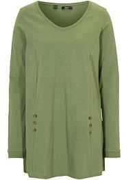 Maglia lunga svasata in cotone, bpc bonprix collection