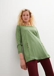 Maglia lunga svasata in cotone, bpc bonprix collection