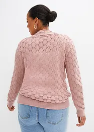 Maglione traforato con effetto a portafoglio, bonprix