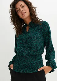 Blusa con inserti smock, bonprix