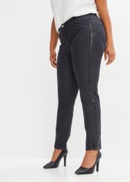 Jeans elasticizzati con inserti in similpelle, BODYFLIRT