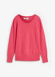 Maglione basic in maglia fine con cotone riciclato, bonprix