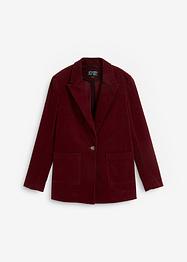 Blazer in velluto con tasche applicate in cotone biologico, bpc bonprix collection