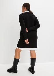 Abito in maglia con inserto di camicia, BODYFLIRT