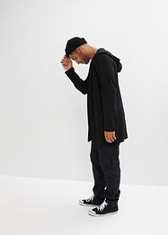 Felpa lunga con zip e cappuccio in cotone biologico, RAINBOW