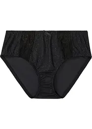 Slip alto con mesh glitterato, bonprix