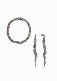 Bracciale e orecchini (set 3 pezzi), bpc bonprix collection