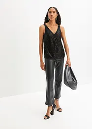 Top con paillettes, bonprix