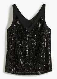 Top con paillettes, bonprix