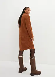 Abito teddy con colletto con zip, bonprix
