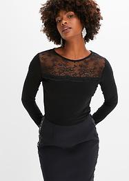 Maglia a maniche lunghe con pizzo, BODYFLIRT boutique