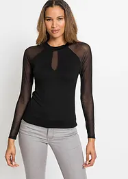 Maglia a maniche lunghe in misto viscosa morbido, bonprix