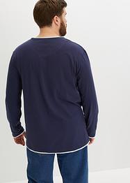 Maglia 2 in 1 a maniche lunghe con taglio comfort, bpc bonprix collection