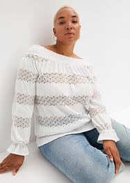 Maglia con spalle scoperte e pizzo, BODYFLIRT