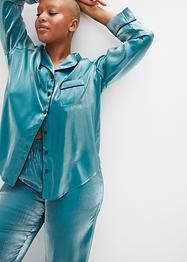 Pigiama in satin con effetto lucido, bpc bonprix collection