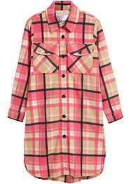 Giacca-camicia lunga a quadri foderata, bpc bonprix collection