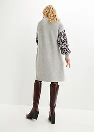 Abito in maglia oversize con fantasia leopardata, bonprix