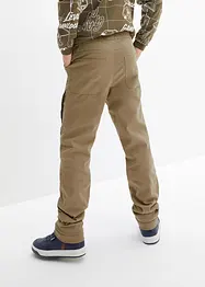 Pantaloni termici in twill con elastico in vita, loose fit, bonprix