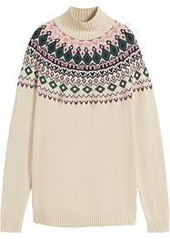 Maglione norvegese a collo alto, bpc bonprix collection