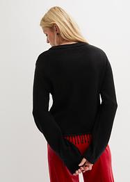 Maglione corto con frange di perline, BODYFLIRT