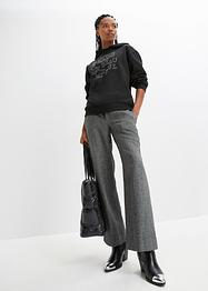 Felpa oversize con stampa glitterata, RAINBOW