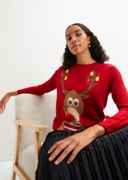 Maglione natalizio con renna, bpc bonprix collection