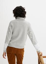 Maglione natalizio in maglia fine a collo alto, bpc bonprix collection