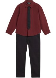 Camicia, pantaloni elasticizzati, cravatta (set 3 pezzi), bpc bonprix collection