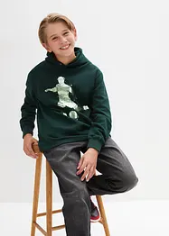 Felpa con cappuccio in misto cotone morbido, bonprix
