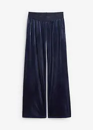 Pantaloni in velour di pile a gamba larga, bonprix