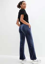 Pantaloni in velour di pile a gamba larga, bonprix