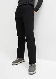 Pantaloni termici impermeabili con fodera in pile e cinta comoda, straight, bonprix