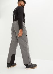 Pantaloni funzionali termici con ghetta paraneve e bretelle staccabili regular fit, straight, bpc bonprix collection