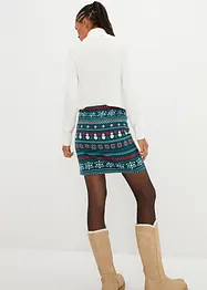 Minigonna con motivo norvegese in misto cotone ed elastan, bonprix