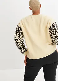 Maglione con maniche leopardate, bonprix