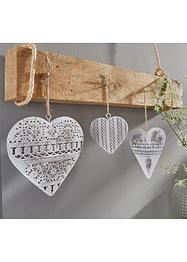 Cuori decorativi da appendere (set 3 pezzi), bpc living bonprix collection