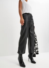 Pantaloni in similpelle con cerniera al fondo, bpc selection
