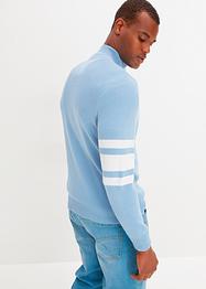 Maglione con zip al colletto e cotone riciclato, bpc bonprix collection