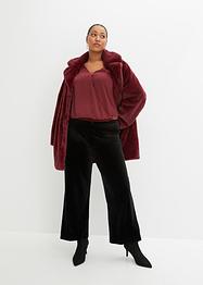 Blusa in satin con effetto a portafoglio, BODYFLIRT