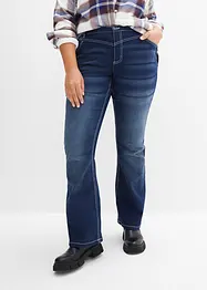 Jeans termici elasticizzati con interno morbido e superficie garzata, bootcut, bonprix