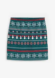Minigonna con motivo norvegese in misto cotone ed elastan, bonprix